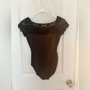 black ballet leotard